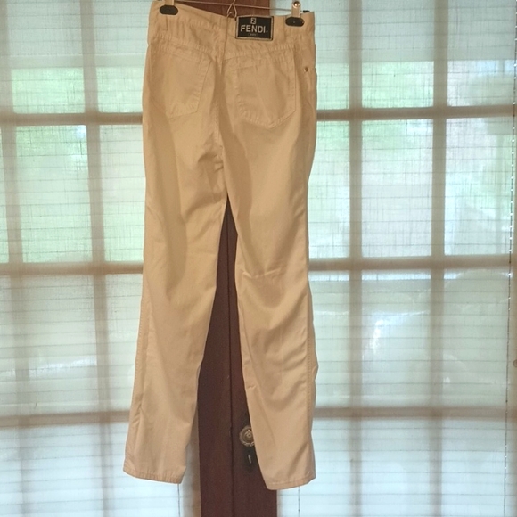 Authentic Vintage White Fendi Jeans - Picture 3 of 8